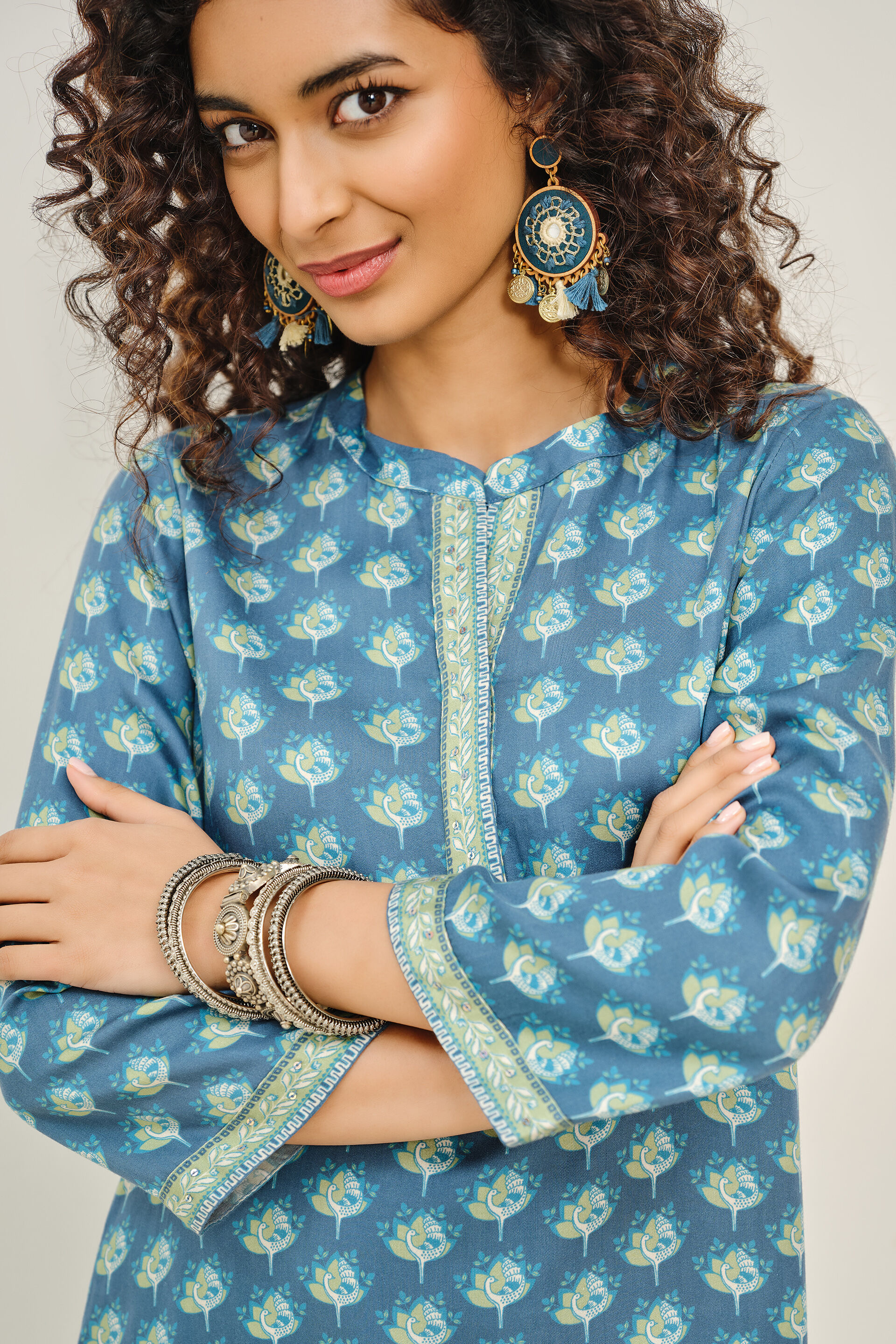 Indigo Flow Modal Tunic, Blue, image 5